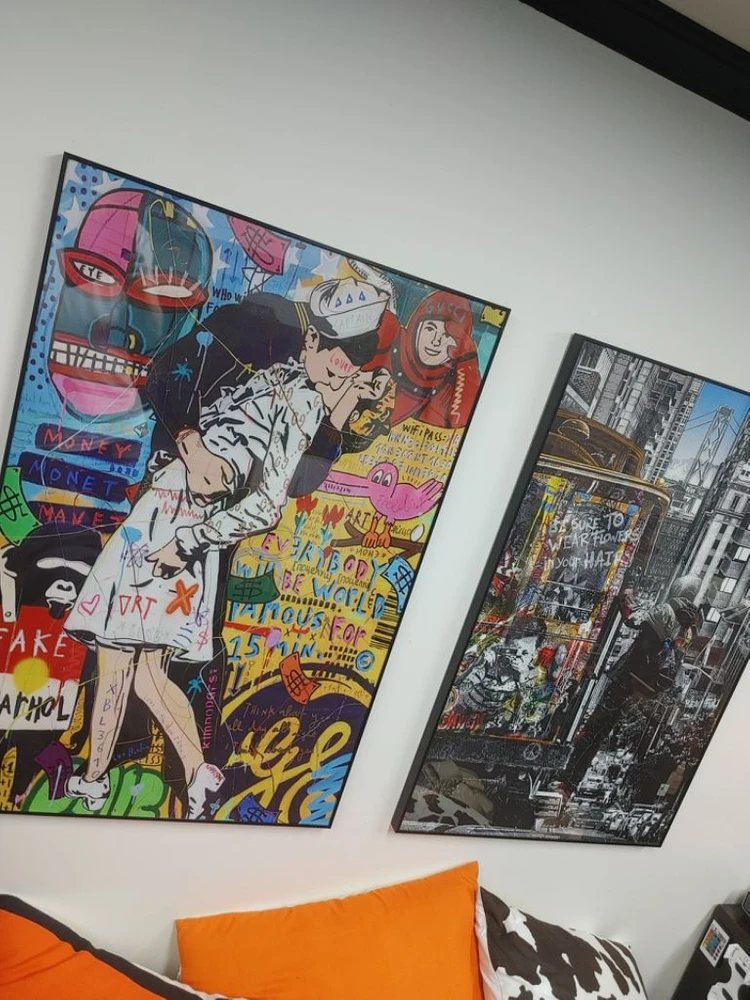 키스하는여인 그림액자 대형그림 인테리어액자 팝니다 이미지