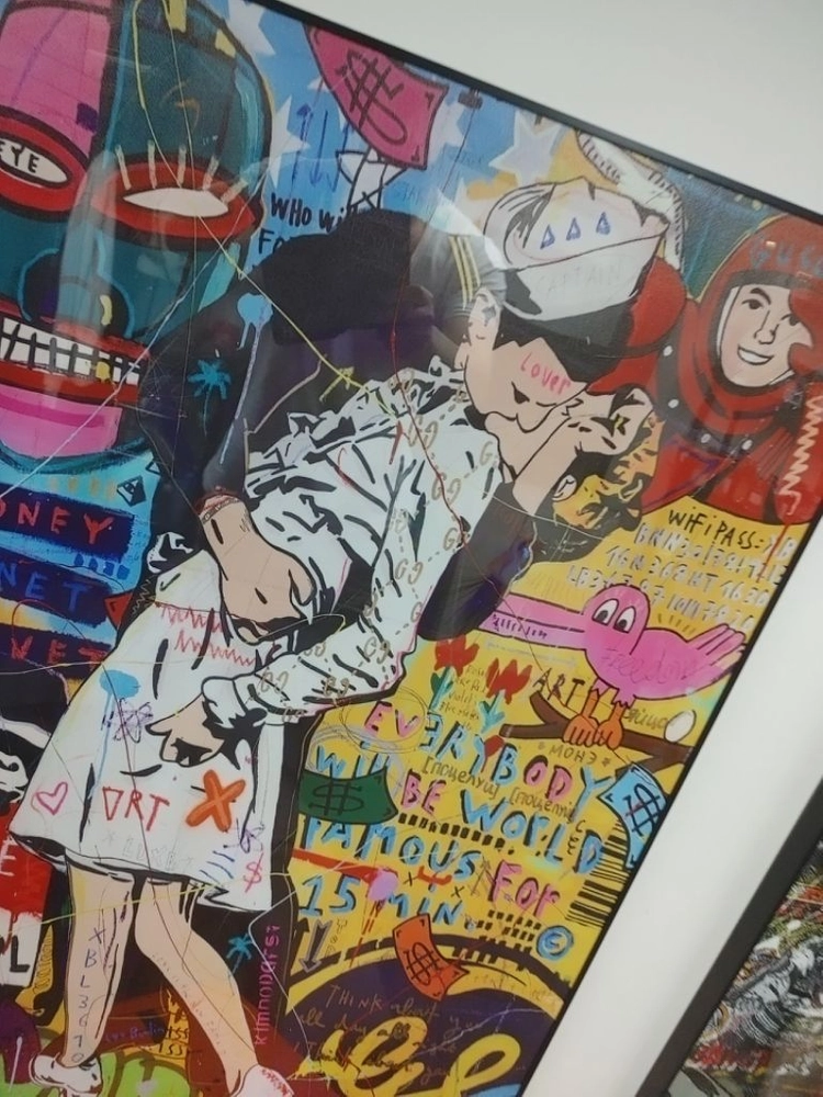키스하는여인 그림액자 대형그림 인테리어액자 팝니다 이미지