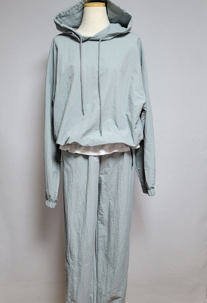 바스락 배색 트레이닝세트--1