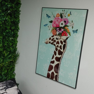 티파니 풍 그림액자 대형그림 기린그림 인테리어액자 팜