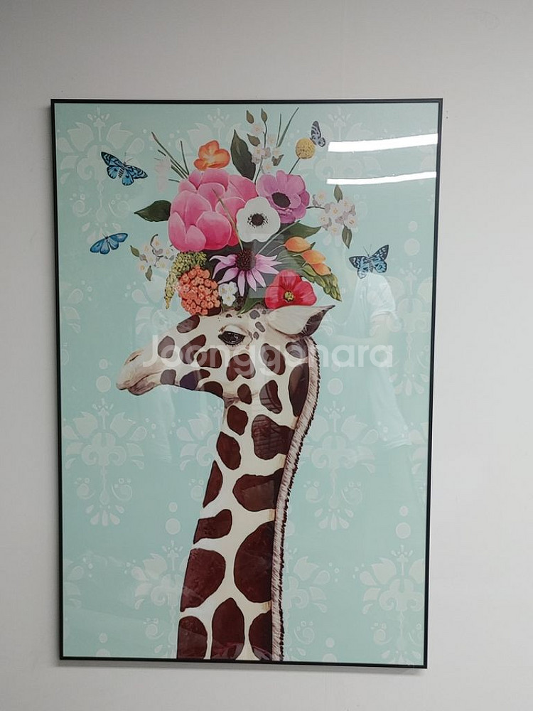 티파니 풍 그림액자 대형그림 기린그림 인테리어액자 팜--2