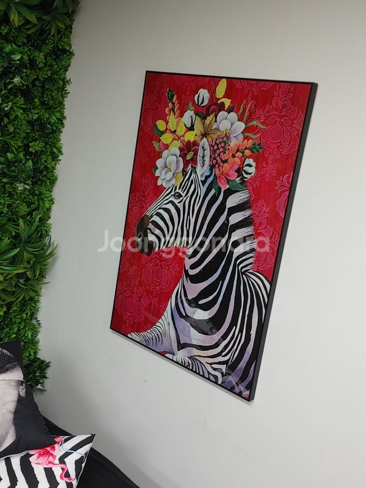 얼룩말그림 말그림 그림액자 인테리어액자 대형그림 팜--9