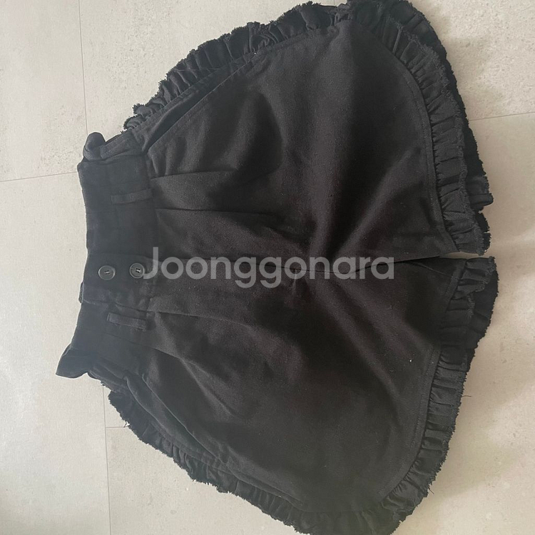 고걸 러플 팬츠(black)--2