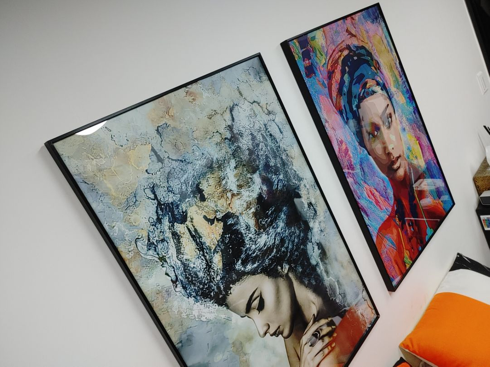 아프리카 풍 감성여인 그림액자 대형그림 인테리어액자 팜--9