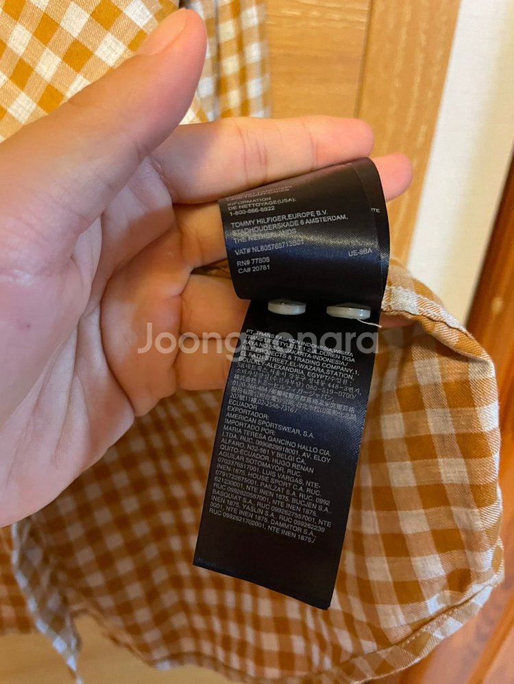 타미힐피거 체크셔츠--2