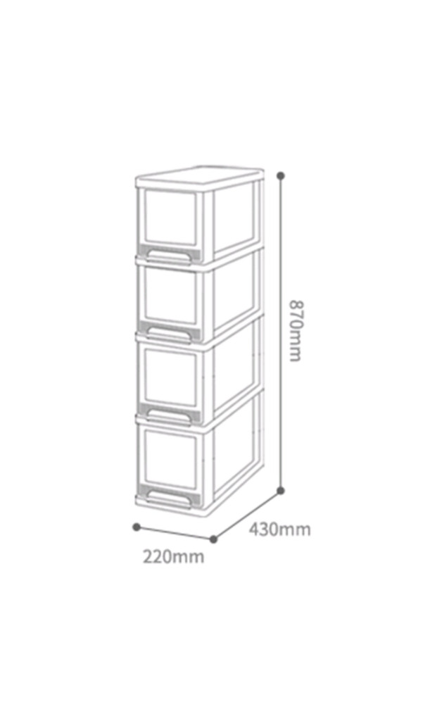 4단 슬림 서랍장--2