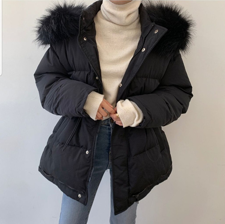 리얼퍼 스트링 패딩점퍼--2