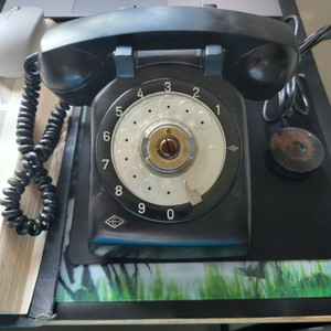 흑색다이얼전화기70년11월생산 체신부 제 1호 전화