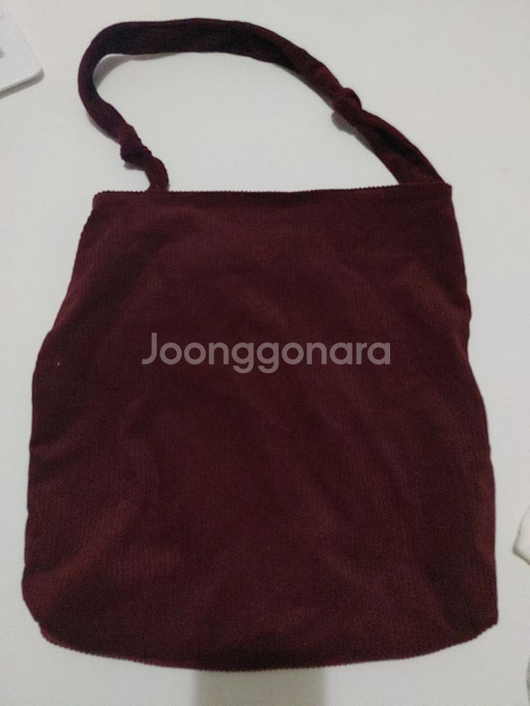 골덴 에코백 와인색 자주색 숄더백 데일리가방 보조가방--7