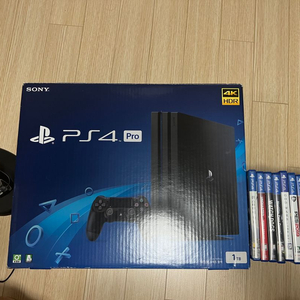 PS4 Pro 1TB 풀박스 다수게임+컨트롤러 1개