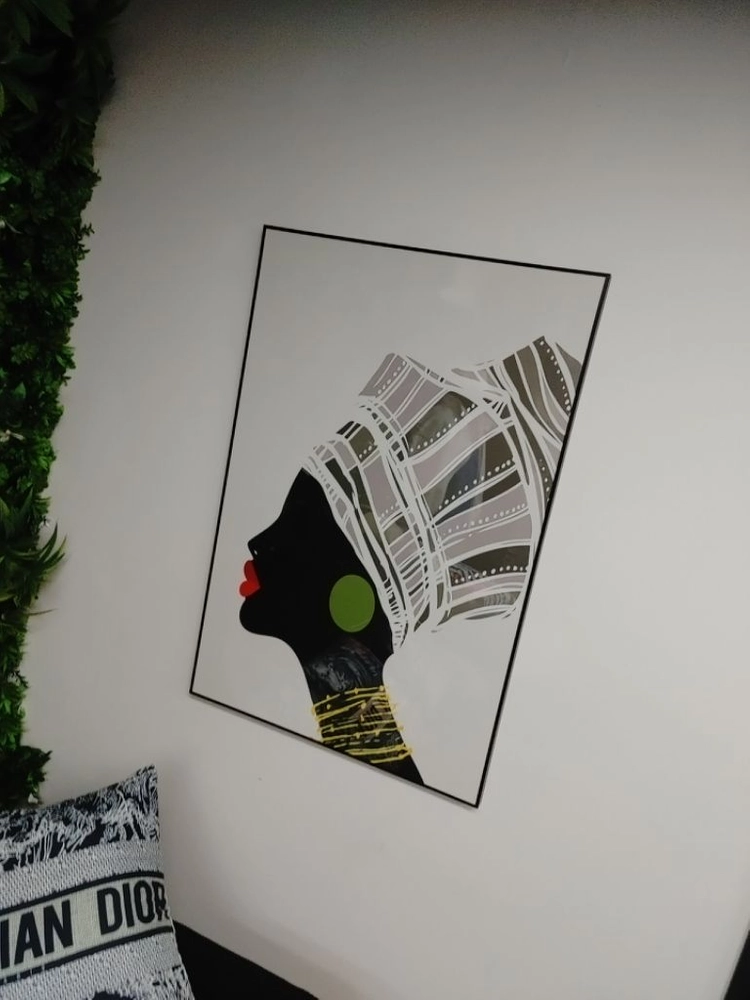 아프리카 풍 흑인그림 그림액자 대형그림 인태리어액자 팜 이미지