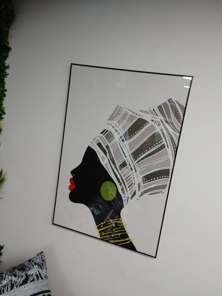 아프리카 풍 흑인그림 그림액자 대형그림 인태리어액자 팜 이미지