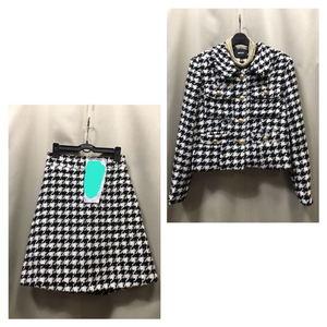 N특가새)체크 트위드짜임세트.투피스.자켓.스커트 이미지