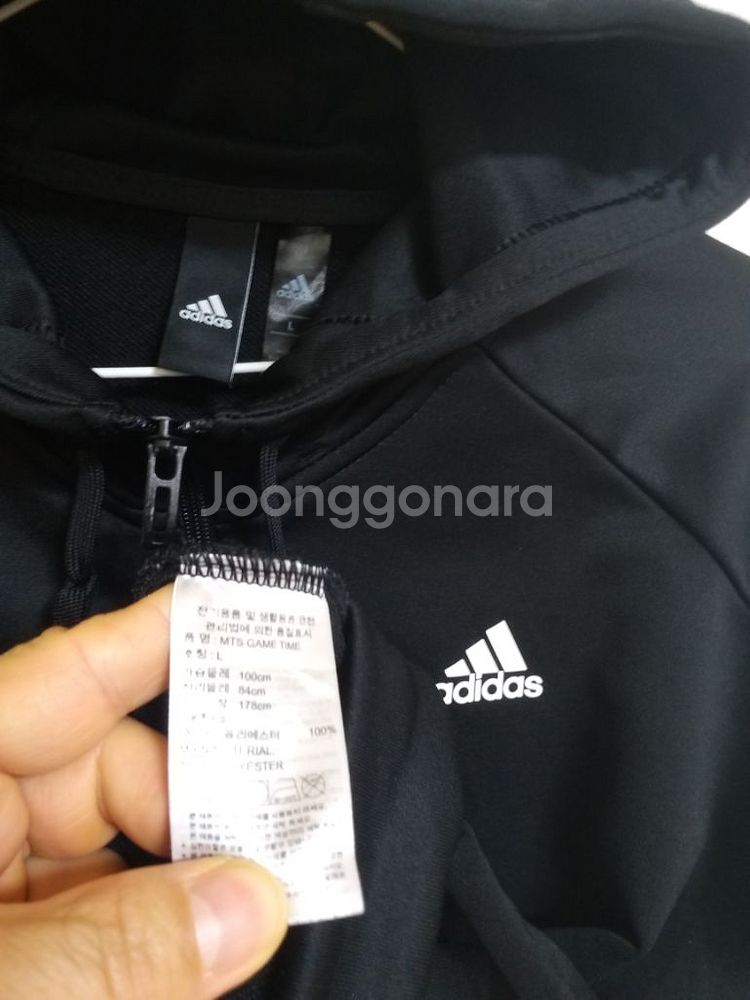 아디다스 삼선 후드집업 져지자켓(스판여105.남100)--3