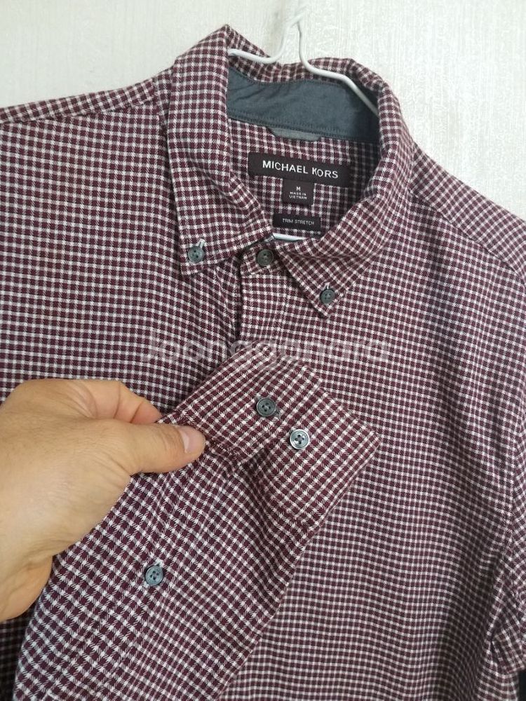 남성 마이클코어스 슬림핏 체크셔츠(새상품.스판95)--3