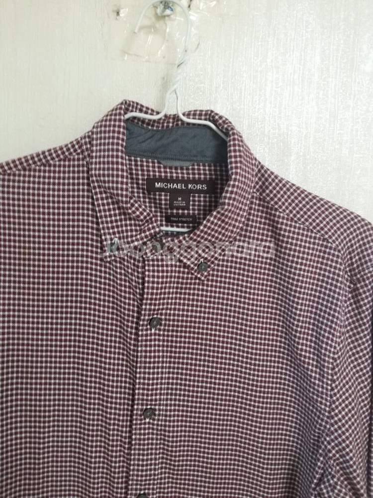 남성 마이클코어스 슬림핏 체크셔츠(새상품.스판95)--2