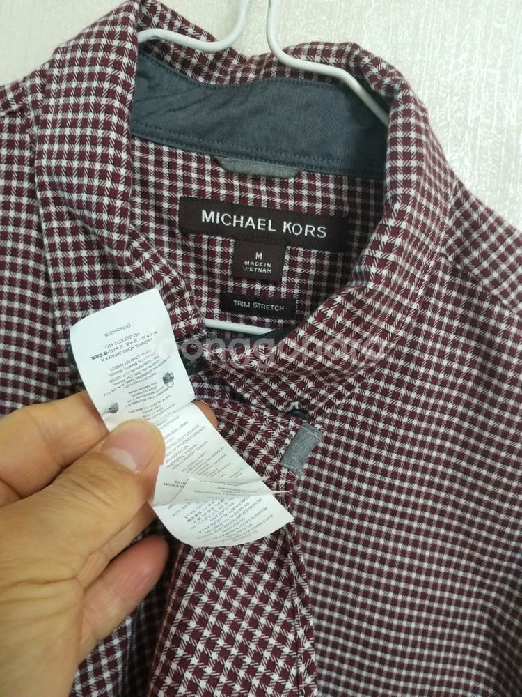 남성 마이클코어스 슬림핏 체크셔츠(새상품.스판95)--4