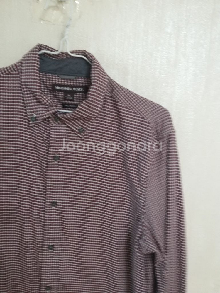 남성 마이클코어스 슬림핏 체크셔츠(새상품.스판95)--1