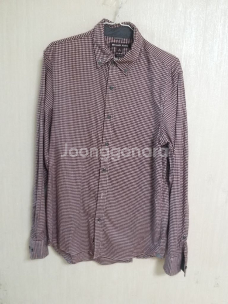 남성 마이클코어스 슬림핏 체크셔츠(새상품.스판95)--6