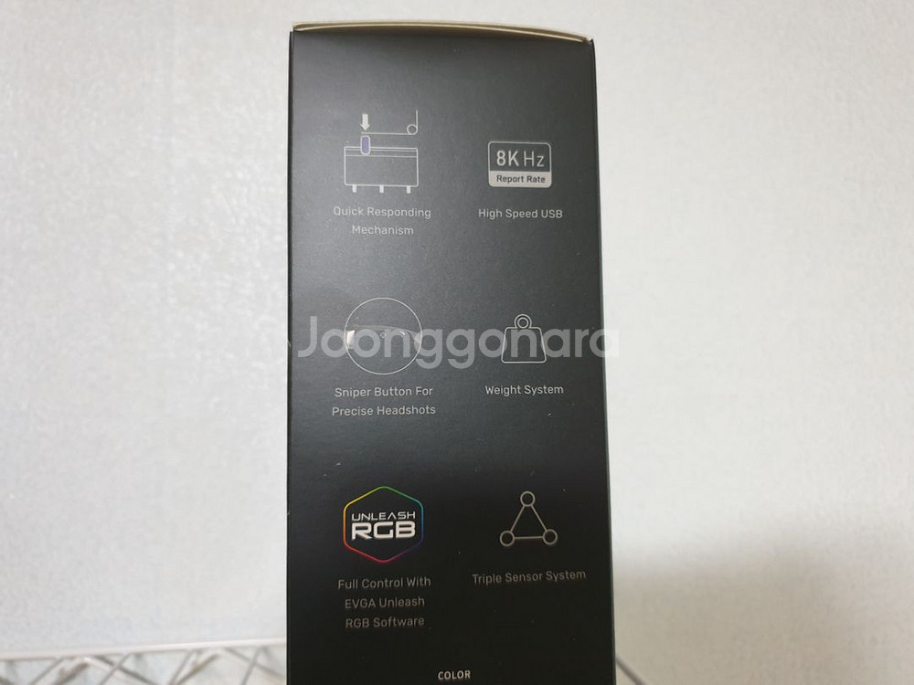 EVGA X17 블랙 8K 고성능 게이밍 마우스 정품--2