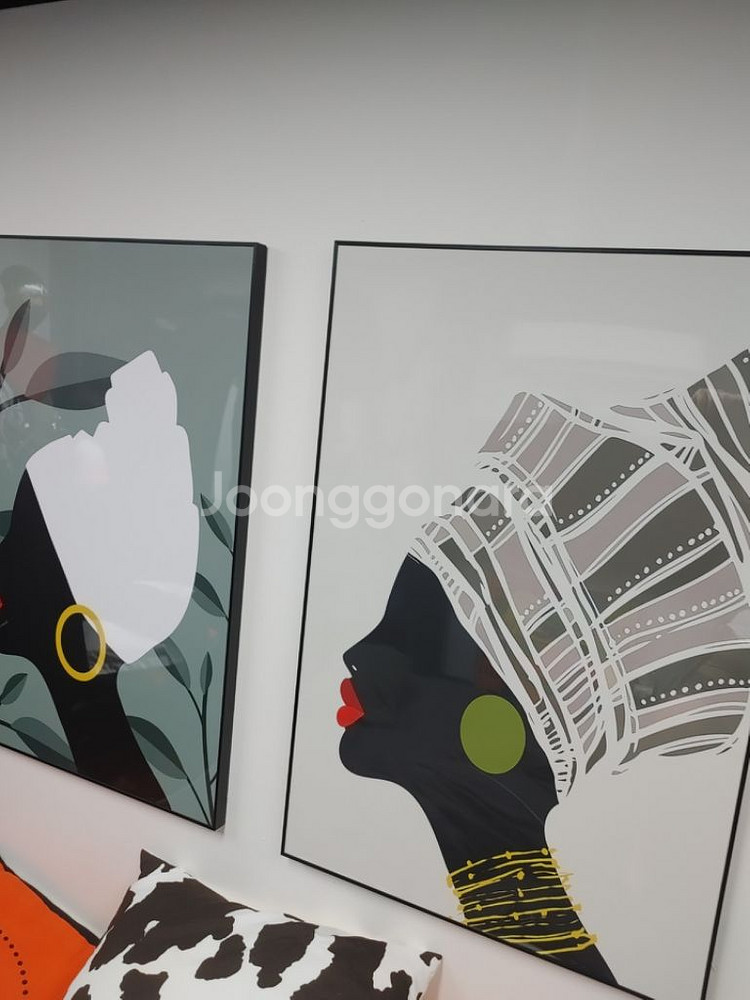 아프리카 풍 흑인그림 그림액자 대형그림 인테리어액자 팜--7