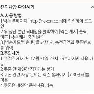 넥슨캐시 5000원권