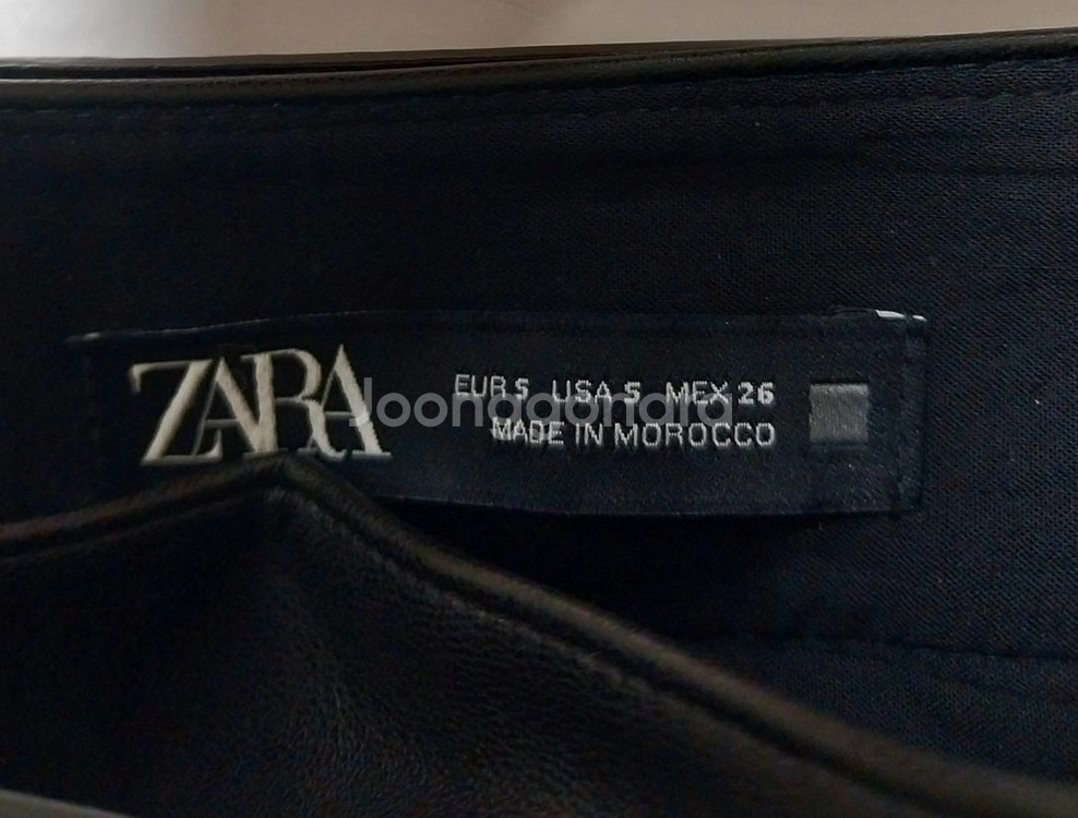 27)ZARA 자라스커트 A라인 벨트 에코가죽스커트--2
