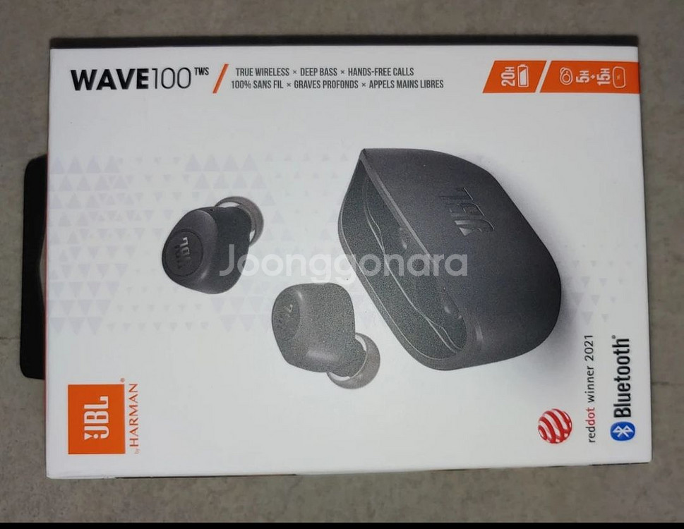 JBL WAVE100 TWS 블루투스 이어폰 미개봉--0
