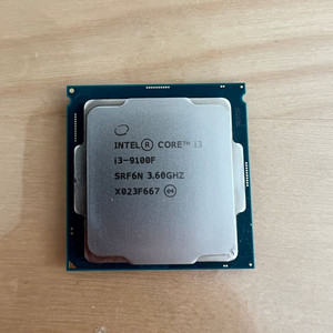 인텔 i3-9100F CPU 중고