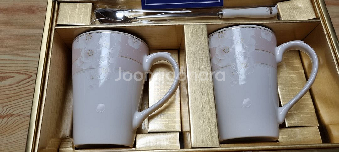 청와대 머그컵 2P+긴 스푼 세트 새상품--2