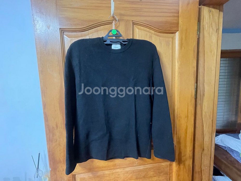 르아브 유주얼 라운드 니트 (블랙,블루,그레이),--1