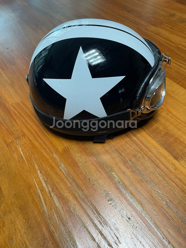 한미 빈티지 오토바이 헬멧--1