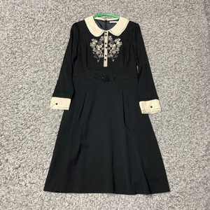 기비givy 울 실크 배색 원피스