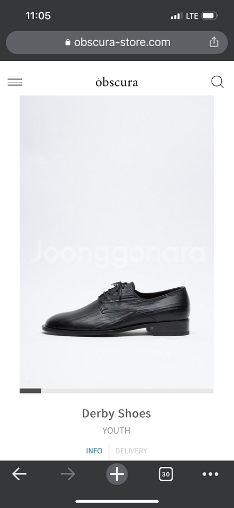 youth 유스 더비슈즈(40 black creased--1