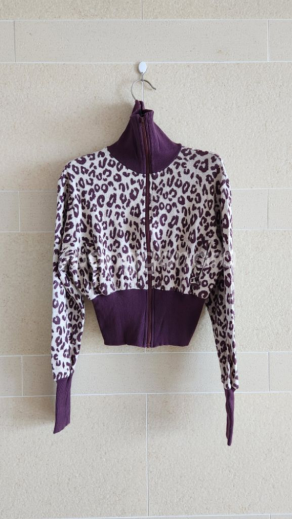 레오파드 기모 집업 S--0