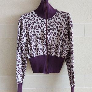 레오파드 기모 집업 S