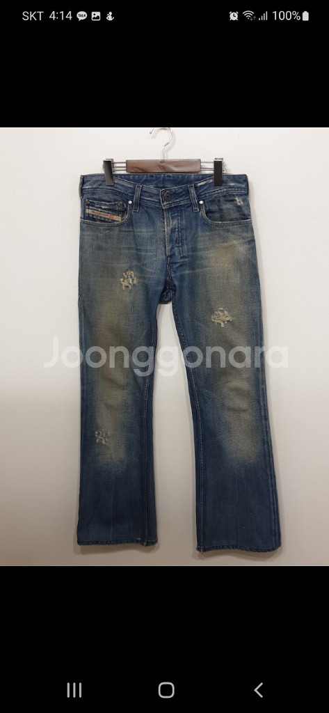 (30)디젤 부츠컷 청바지 연청 자탄 데님팬츠 이태리판--0