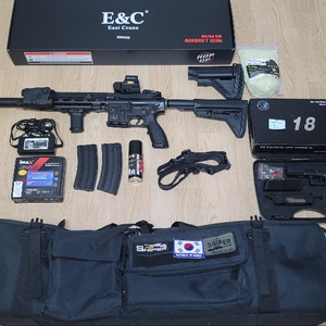 에어소프트건 e&C HK416D.WE GLOCK 18