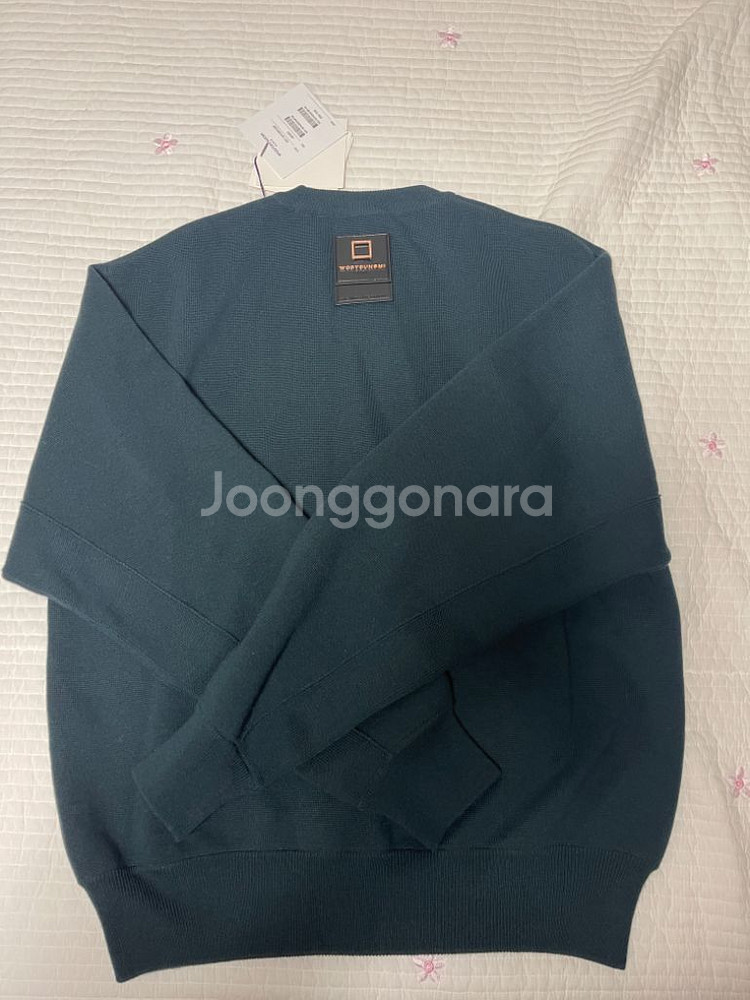 우영미 텍션지 니트 맨투맨 그린 46--1