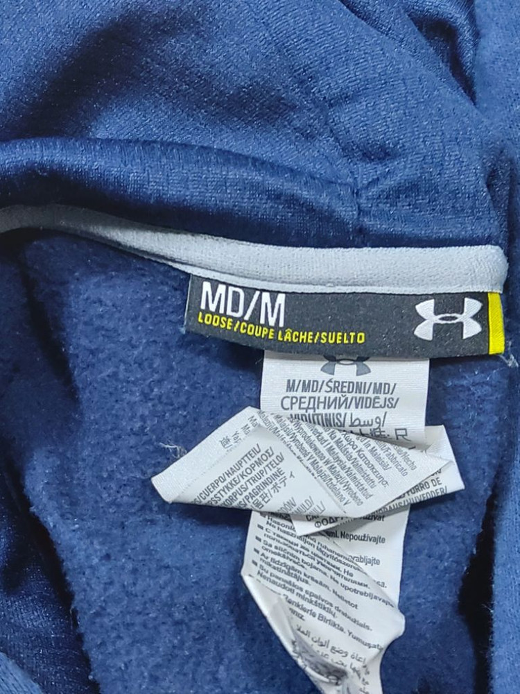 M 언더아머 루즈핏 기모 후드티 상태A--6