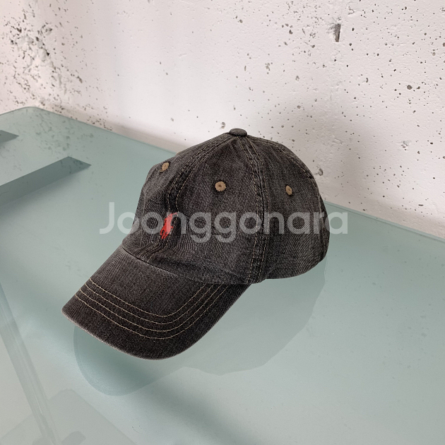 폴로 랄프로렌 90s 데님 가죽스트랩 볼캡 92726--1