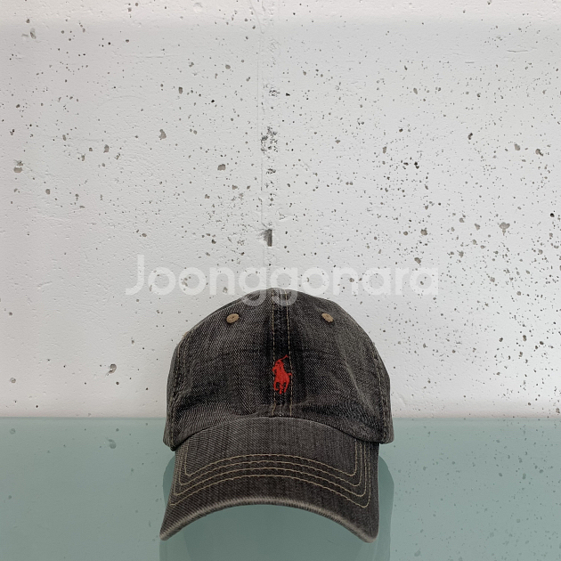 폴로 랄프로렌 90s 데님 가죽스트랩 볼캡 92726--3