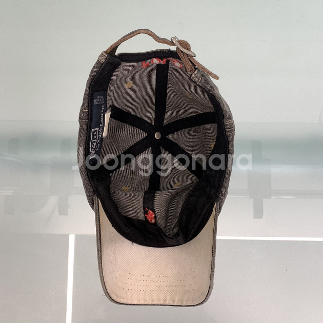 폴로 랄프로렌 90s 데님 가죽스트랩 볼캡 92726--6