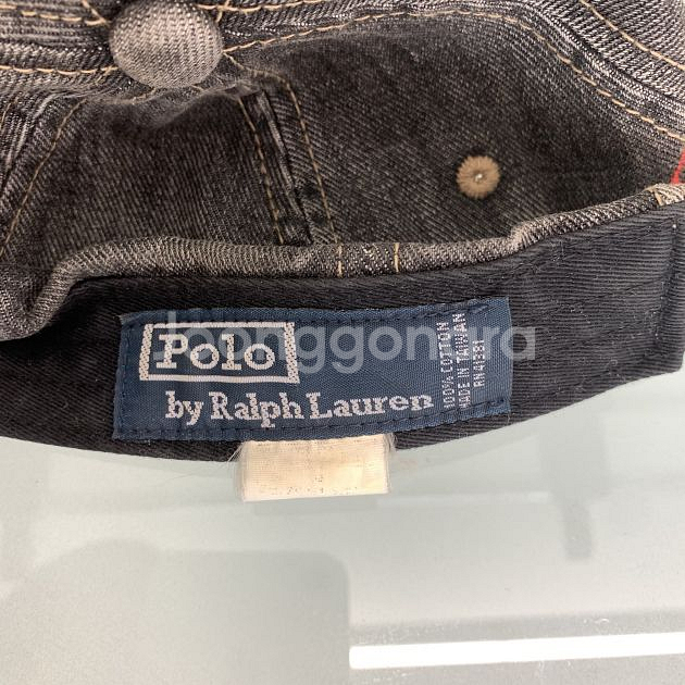 폴로 랄프로렌 90s 데님 가죽스트랩 볼캡 92726--7