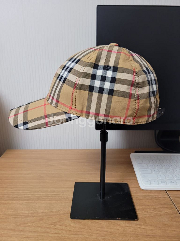 버버리 체크 볼캡 모자 남녀공용--1