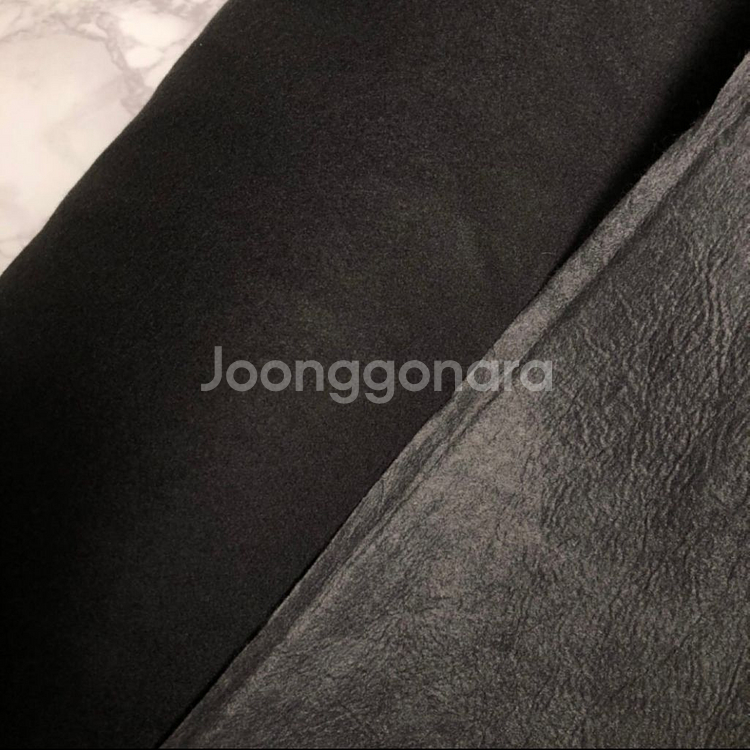 블랙 모직 털 원단--1