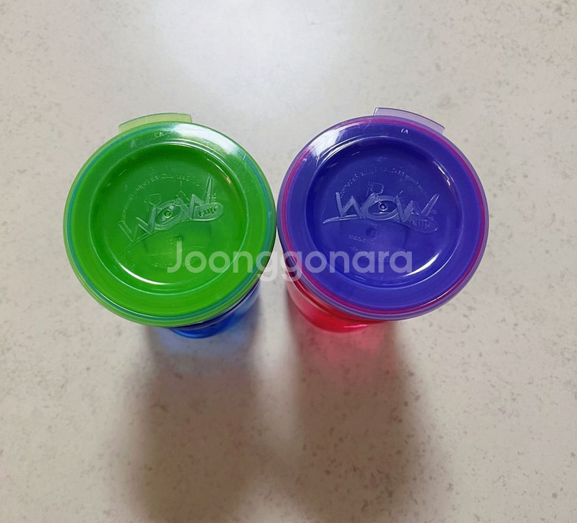와우컵 키즈 트라이탄 컵 296ml 팝니다(2개같이)--1