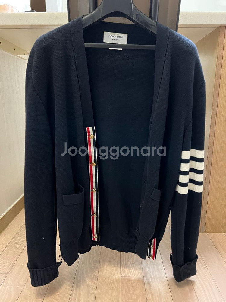 톰브라운 밀라노스티치 가디건 네이비 2사이즈--1