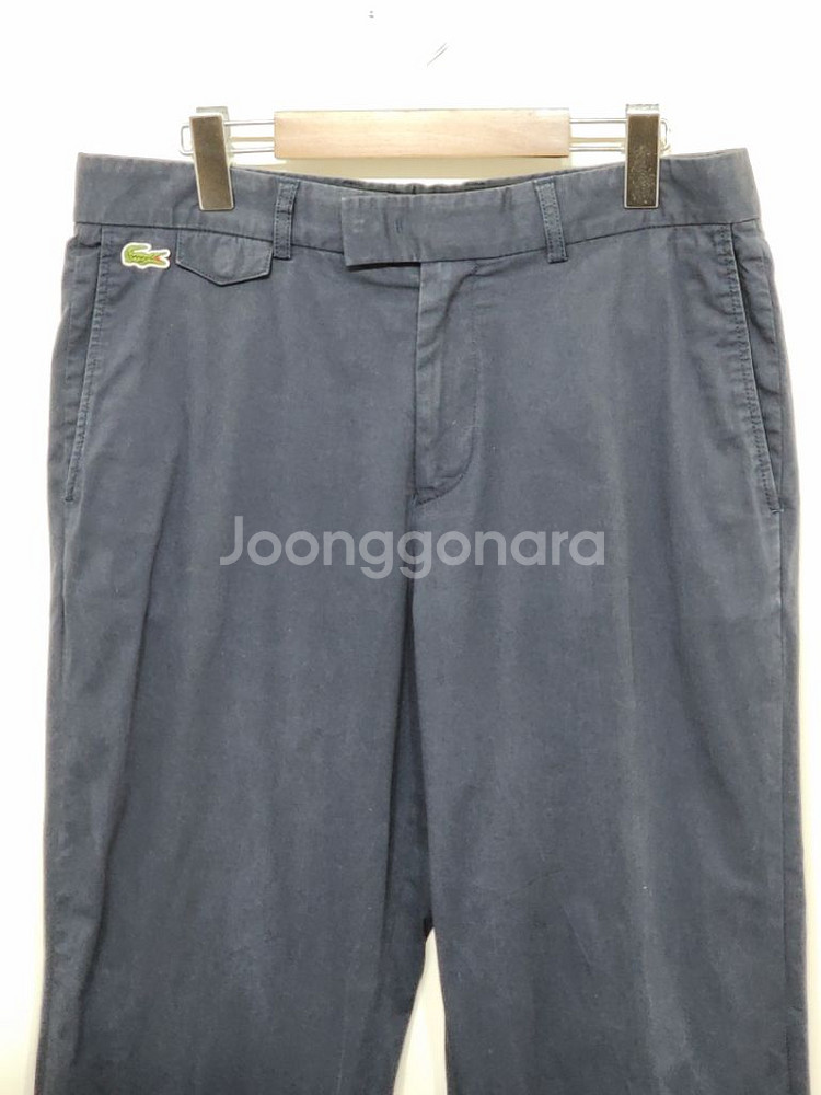 (33) 라코스테 면바지 네이비 치노팬츠 스판 와이드--1