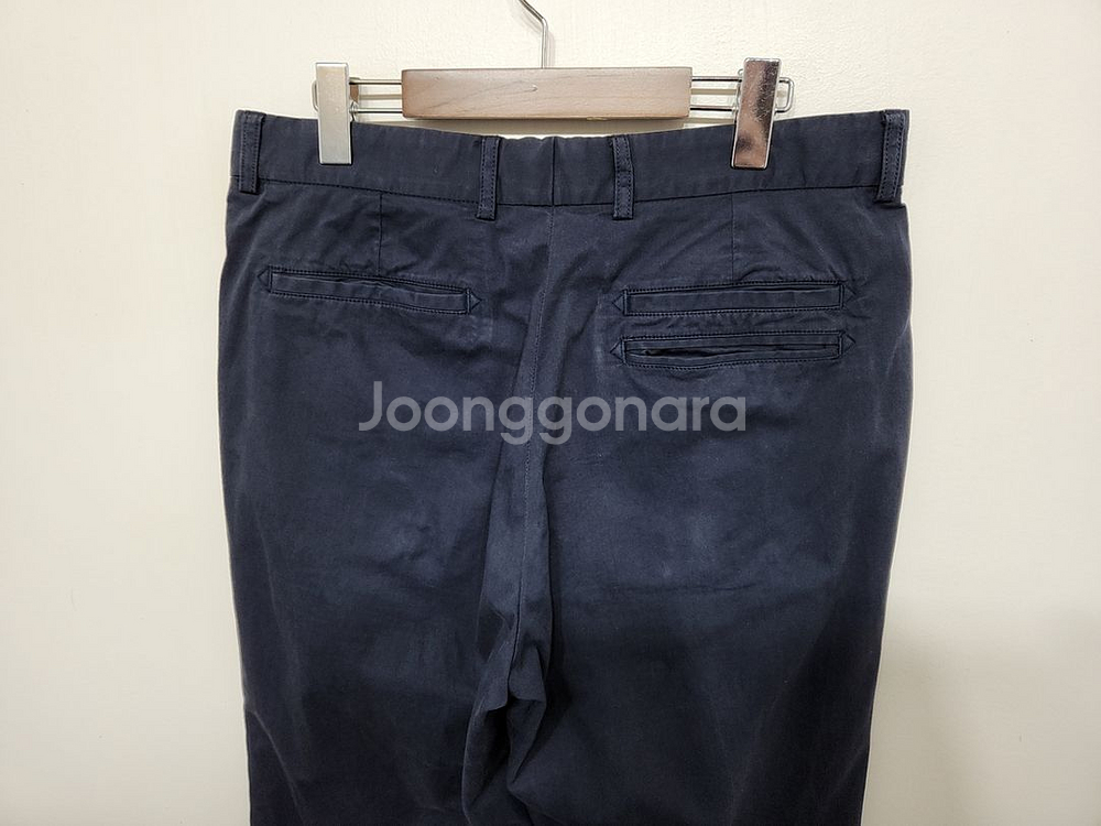 (33) 라코스테 면바지 네이비 치노팬츠 스판 와이드--5